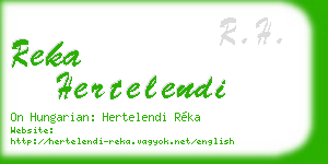 reka hertelendi business card
